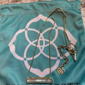 Kendra Scott Eleanor MOP/yellow gold necklace.